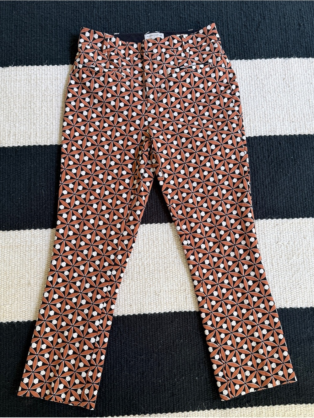 Anthropologie Geometric Print Stretch Pants Size 4 (Runs Small)